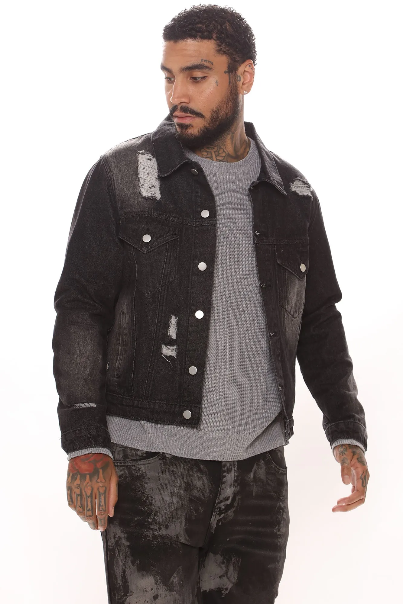 A Real One Denim Jacket - Black