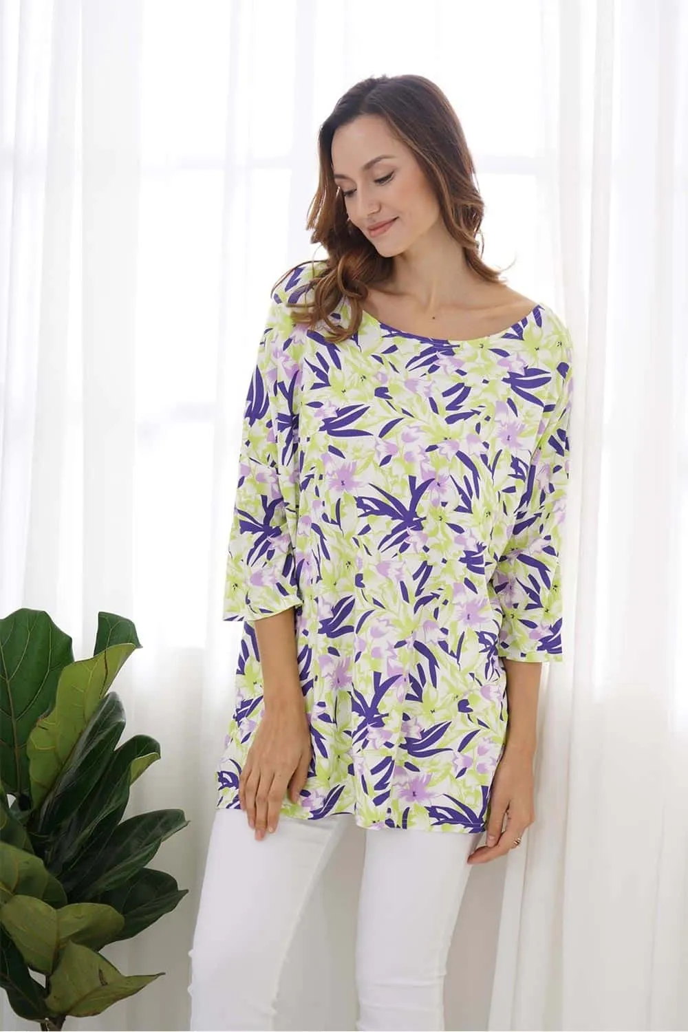 Bamboo Floral Print Top