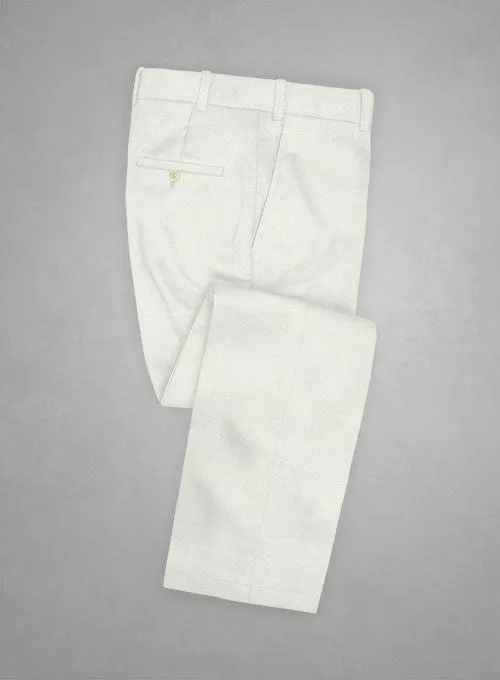 Caccioppoli Cotton Gabardine Off White Pants