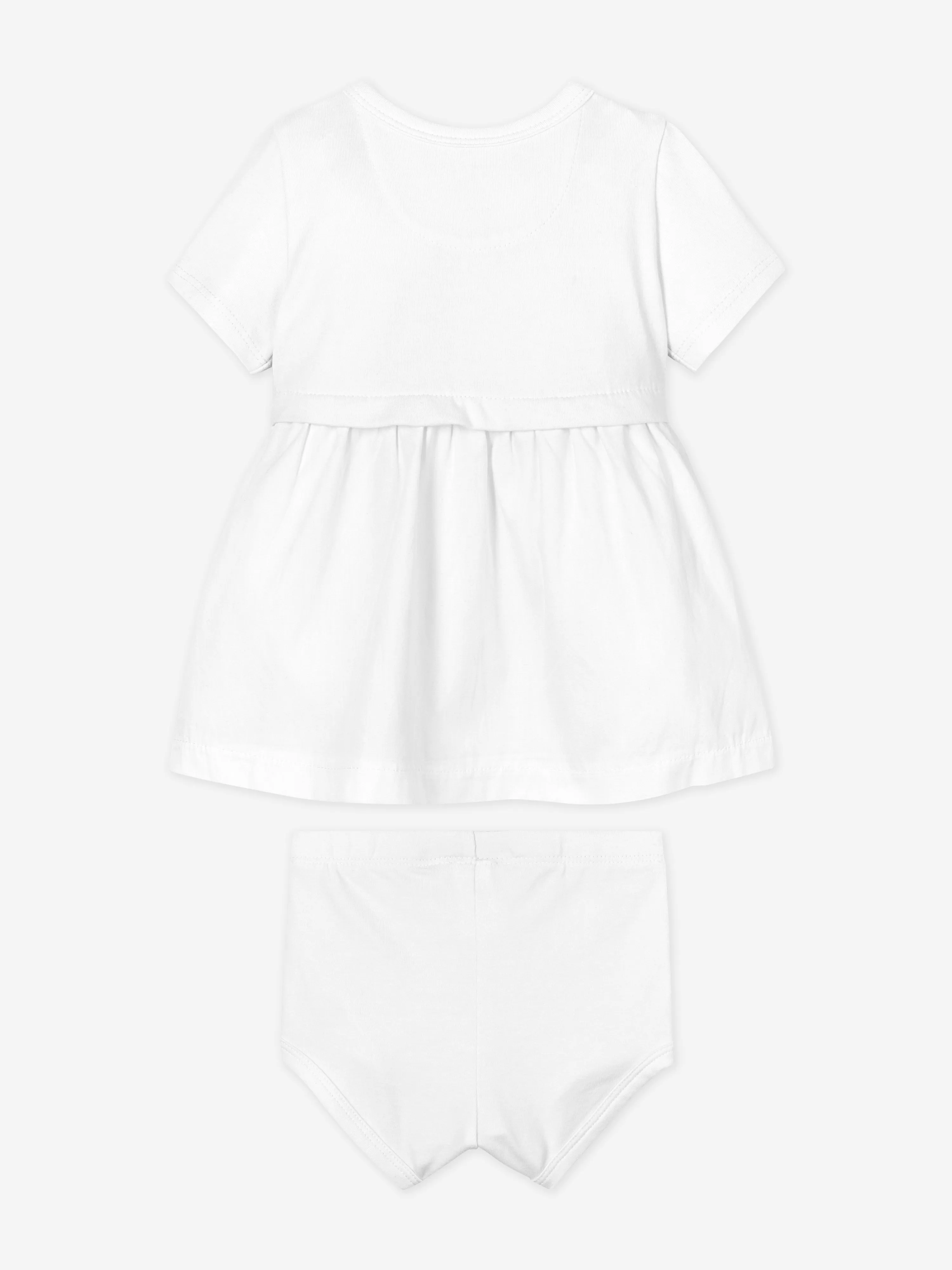 Calvin Klein Baby Girls Monogram Logo Dress Set in White