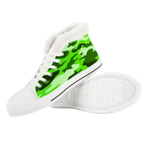 CAMOUFLAGE GREENFLUO WINTER CASUAL SHOES