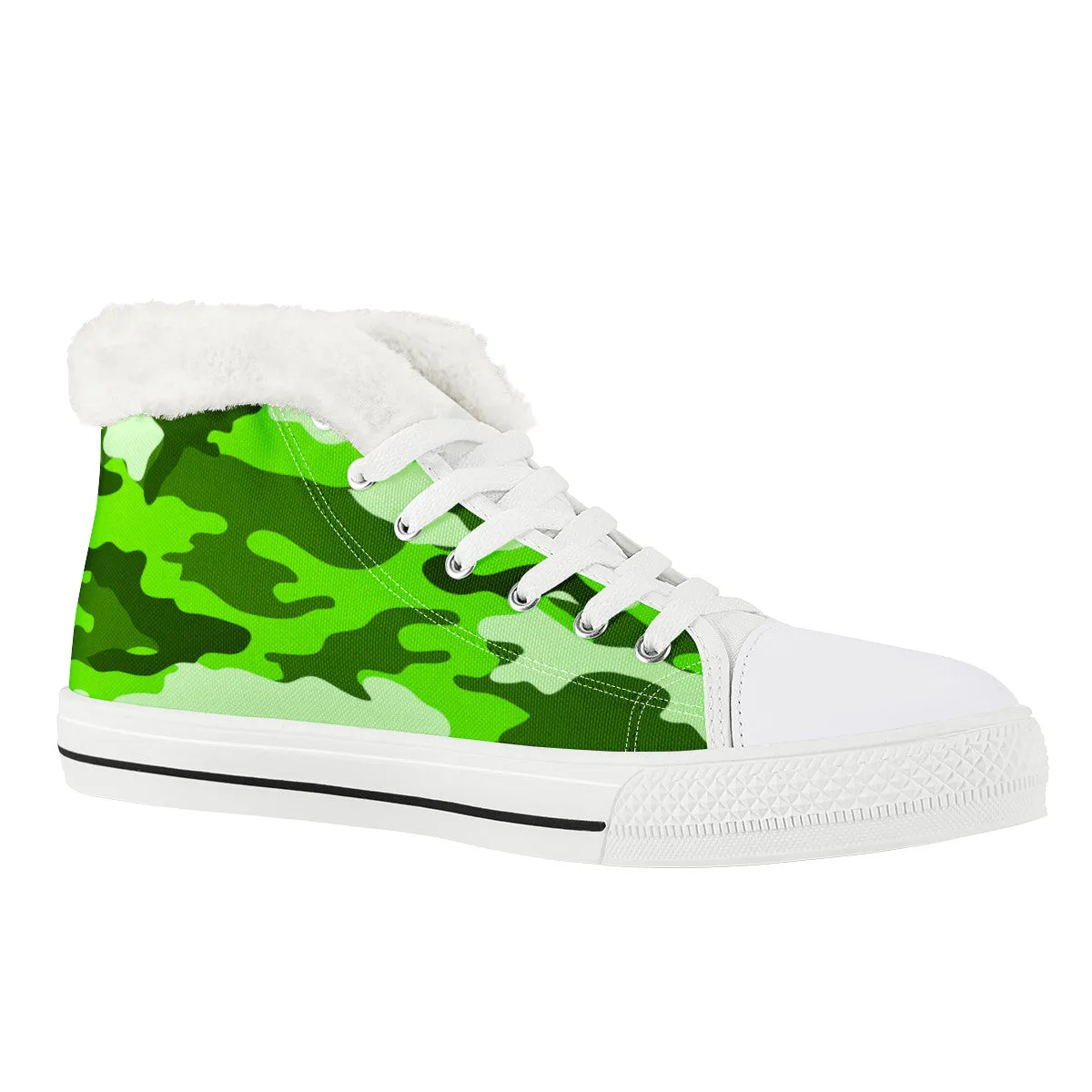 CAMOUFLAGE GREENFLUO WINTER CASUAL SHOES