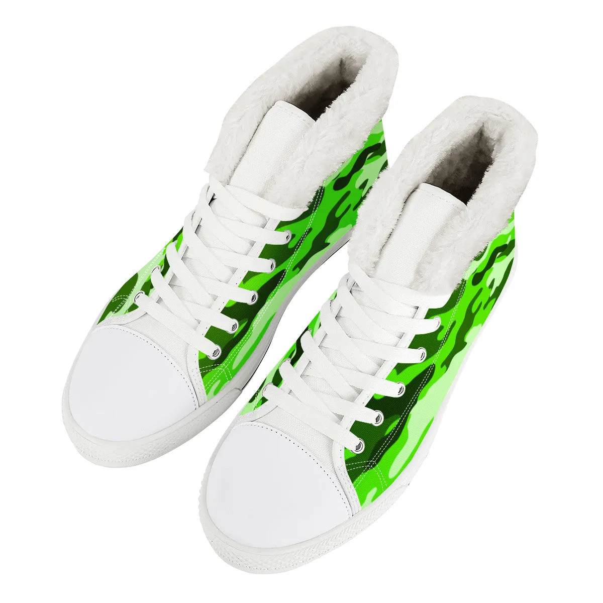 CAMOUFLAGE GREENFLUO WINTER CASUAL SHOES