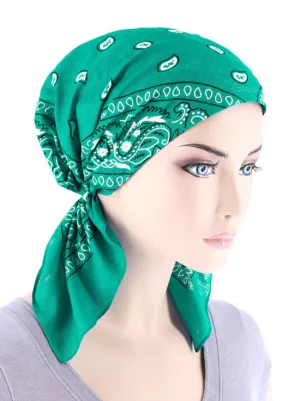 CE-BDNASCARF-AQUA#Bandana Scarf in Aqua