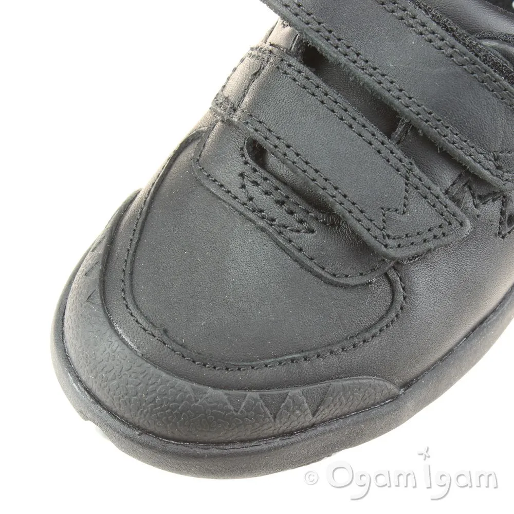 Clarks Rex Pace Boys Black School Shoe