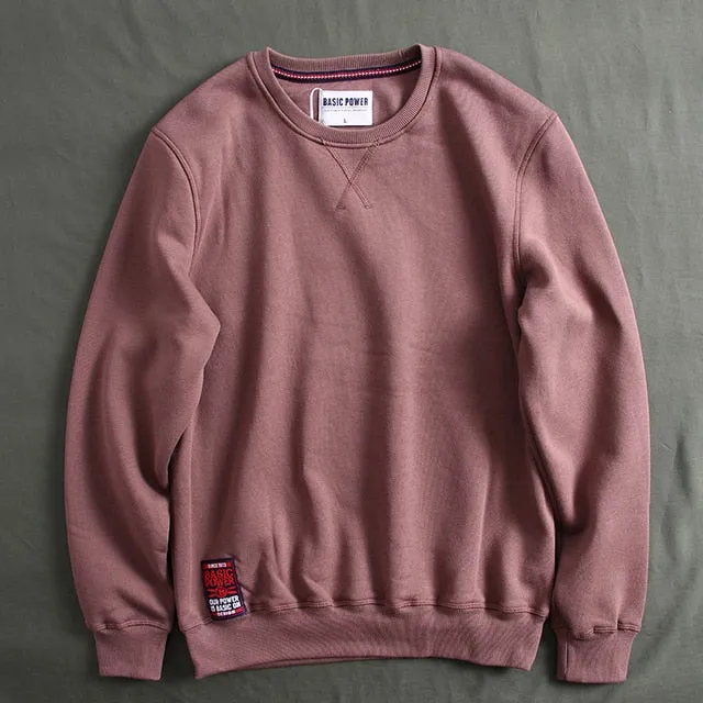 Crew Neck Fleece Warm Sweatshirts