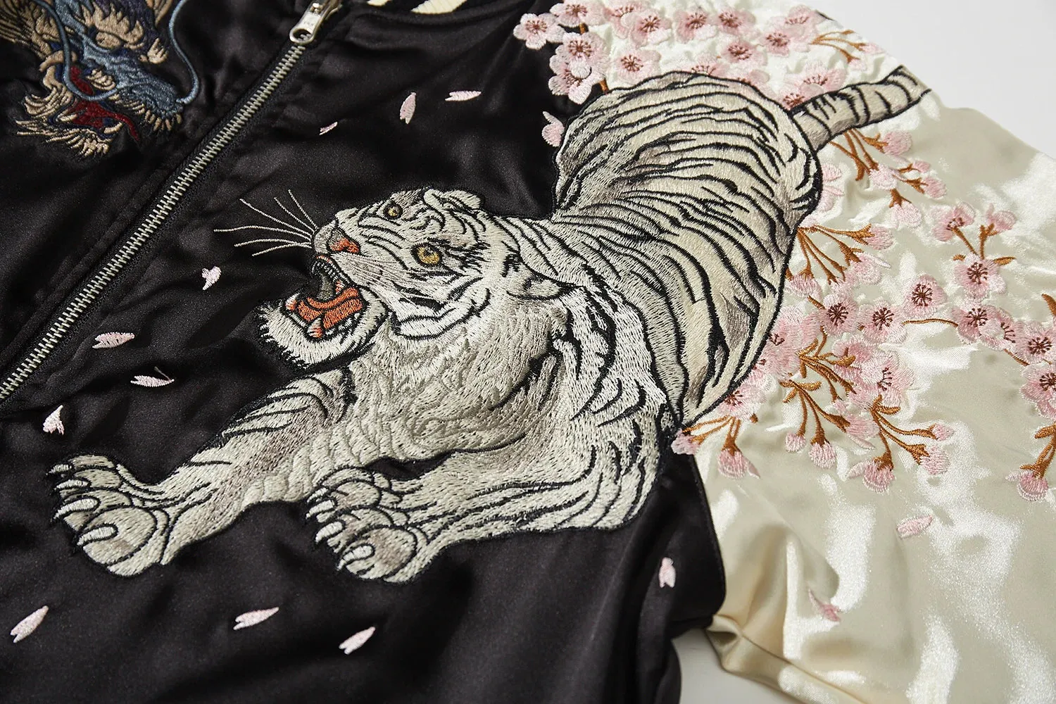 Dragon Phoenix Embroidered Bomber Jacket