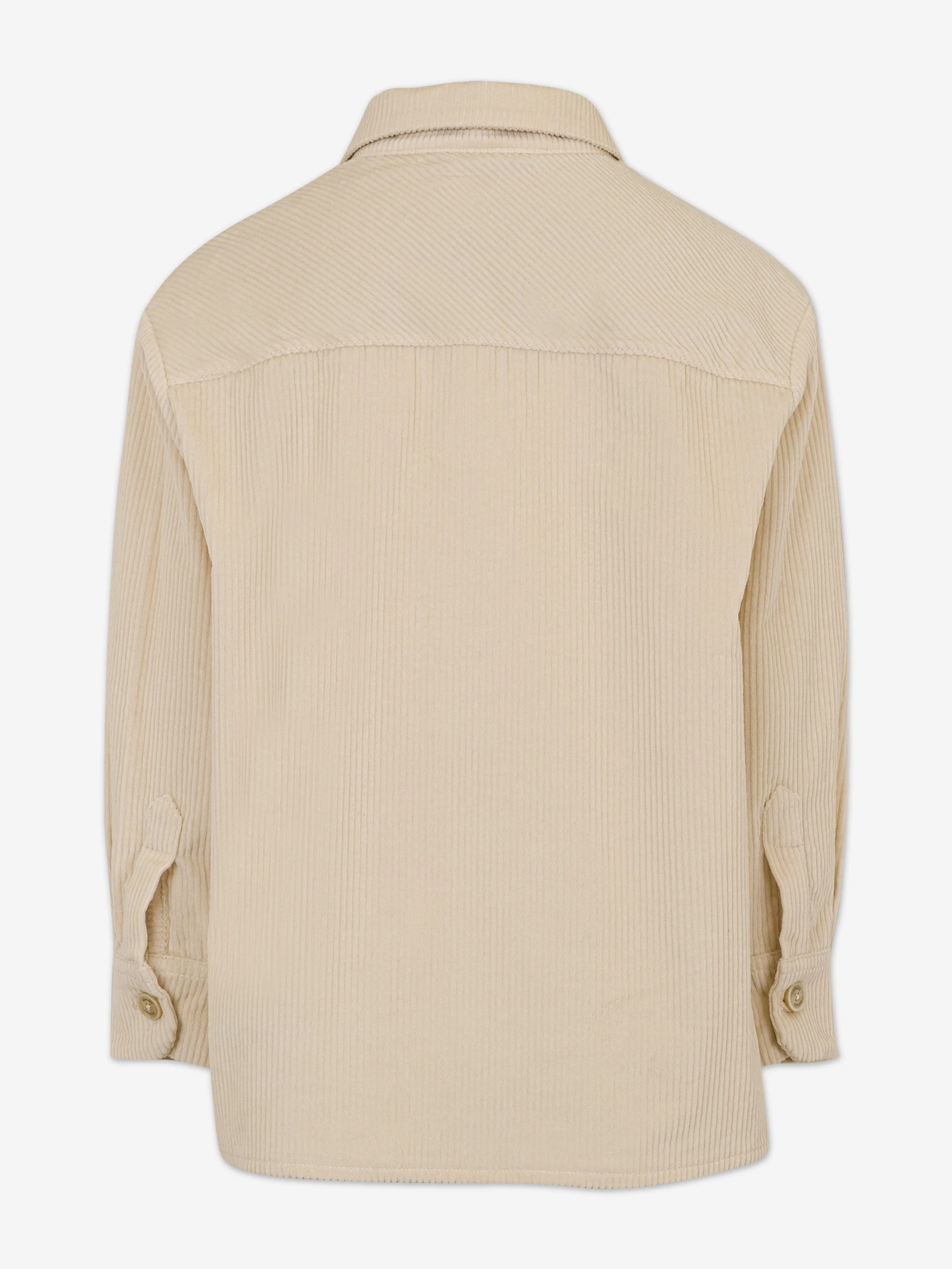 Eleventy Boys Branded Overshirt in Beige