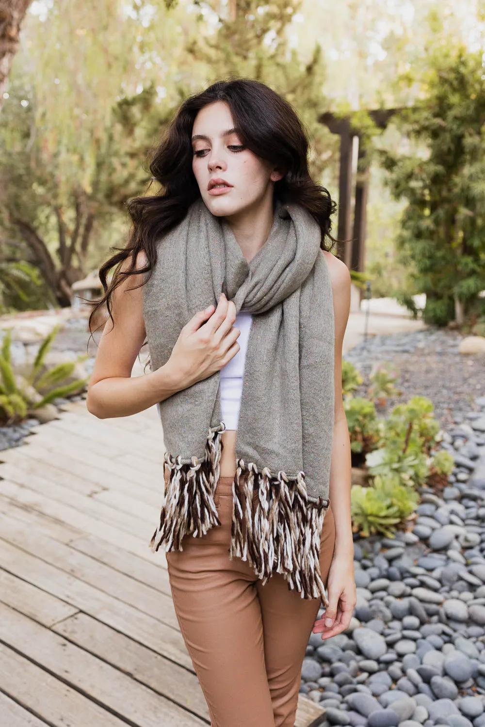 Frayed Bohemian Flow Scarf