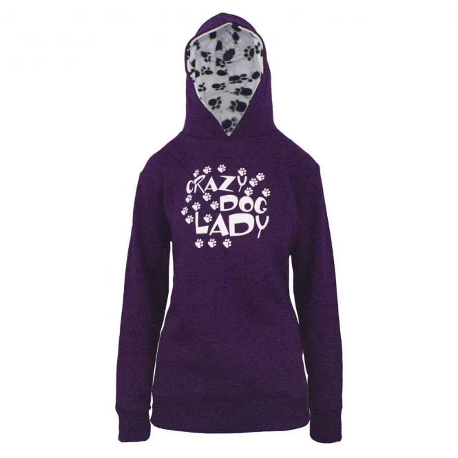 Hazy Blue Womens Hooded Sweatshirts - Crazy Dog Lady - Lola