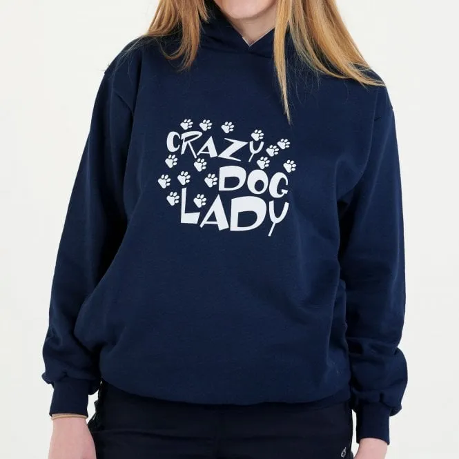 Hazy Blue Womens Hooded Sweatshirts - Crazy Dog Lady - Lola