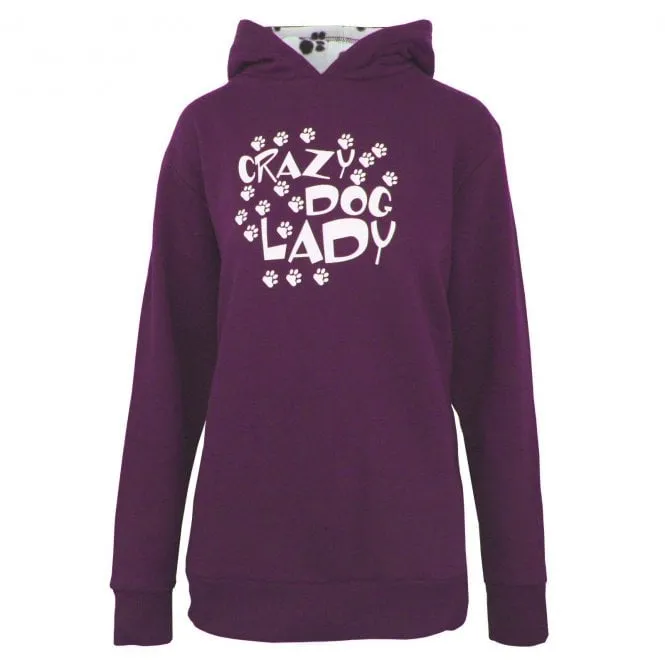 Hazy Blue Womens Hooded Sweatshirts - Crazy Dog Lady - Lola