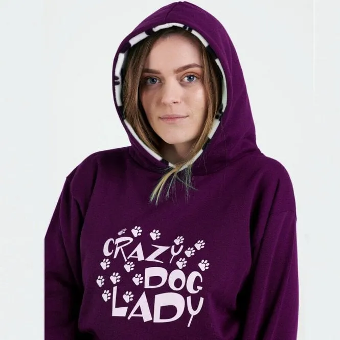 Hazy Blue Womens Hooded Sweatshirts - Crazy Dog Lady - Lola