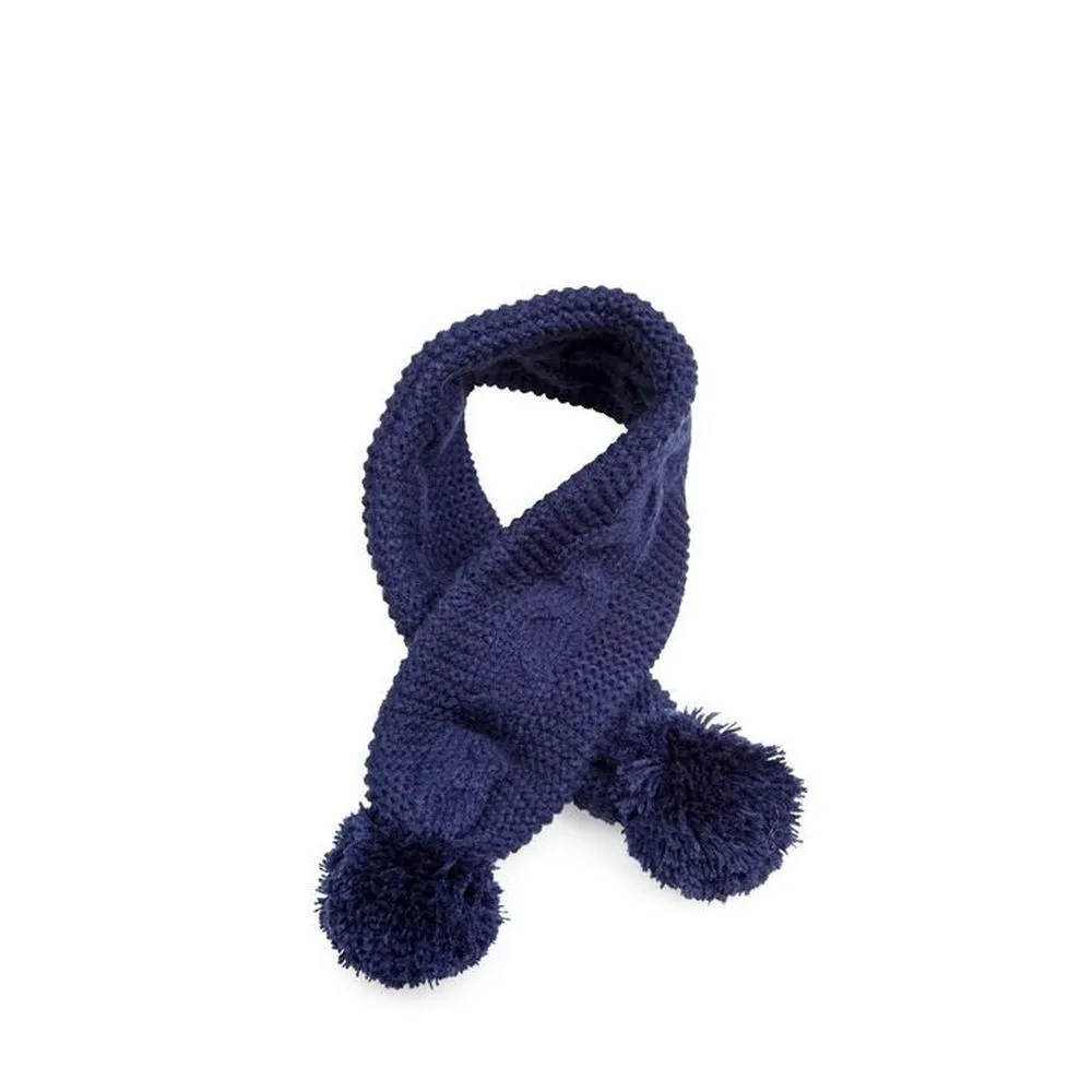 House of Paws Navy 58cm Bobble Knit Dog Scarf