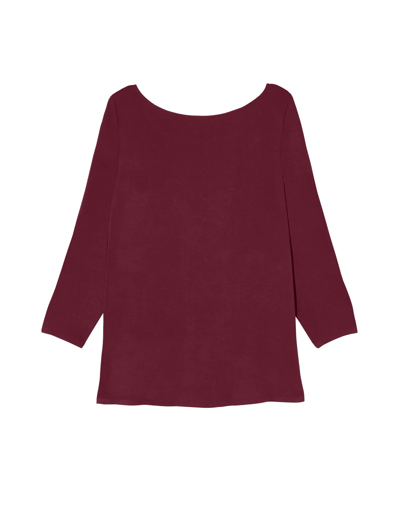 Ione Button Sleeve Top | Burgundy