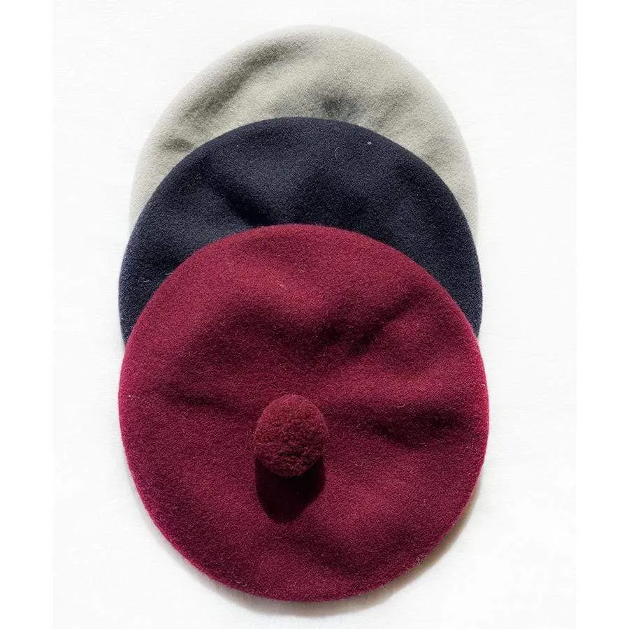 Lambswool Tam Beret | Navy