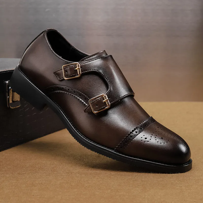 Low-Top Leather Shoes | Fashion British Style Business Formal Wear Casual Men's Shoes