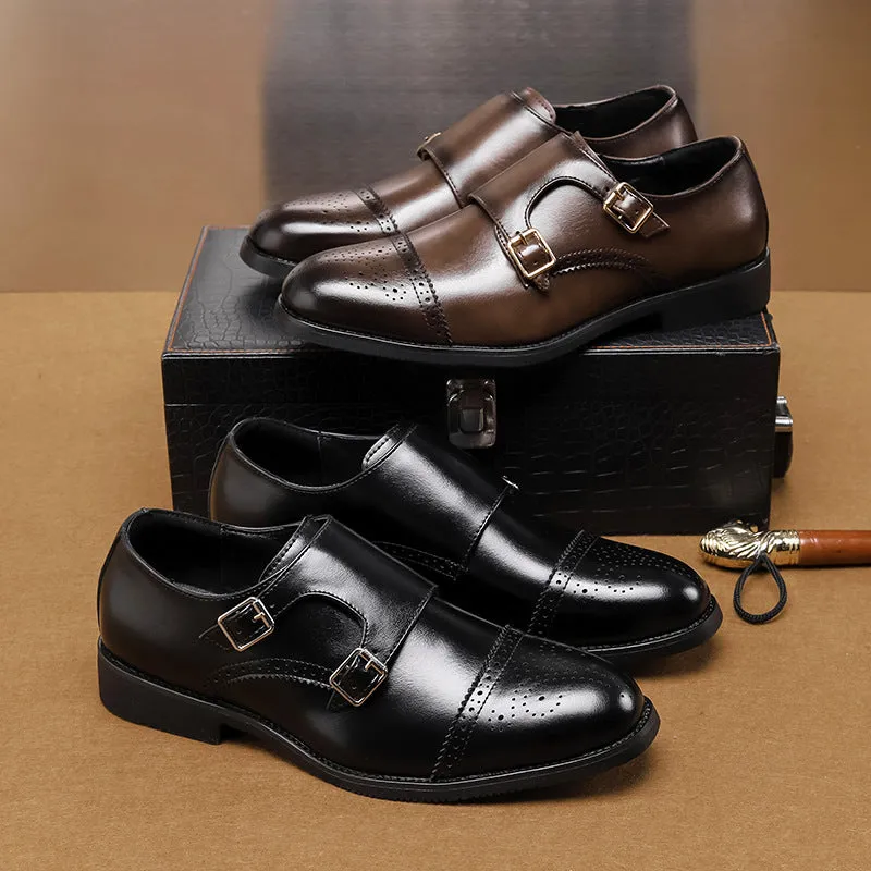 Low-Top Leather Shoes | Fashion British Style Business Formal Wear Casual Men's Shoes