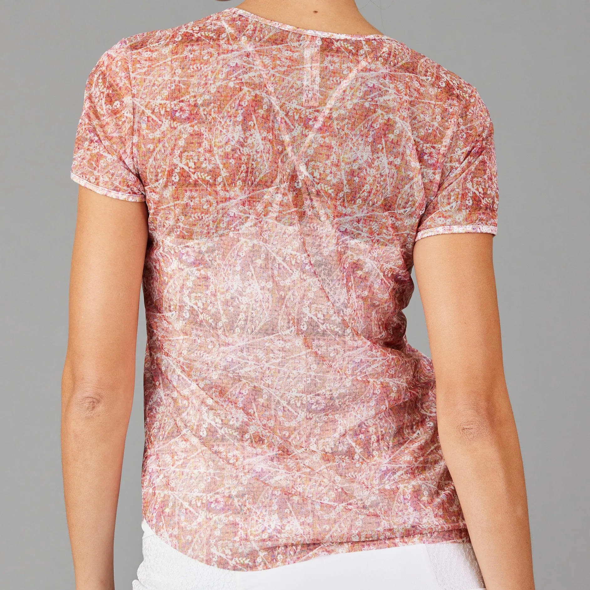 Lush Weave Mesh Layering Tee (print)