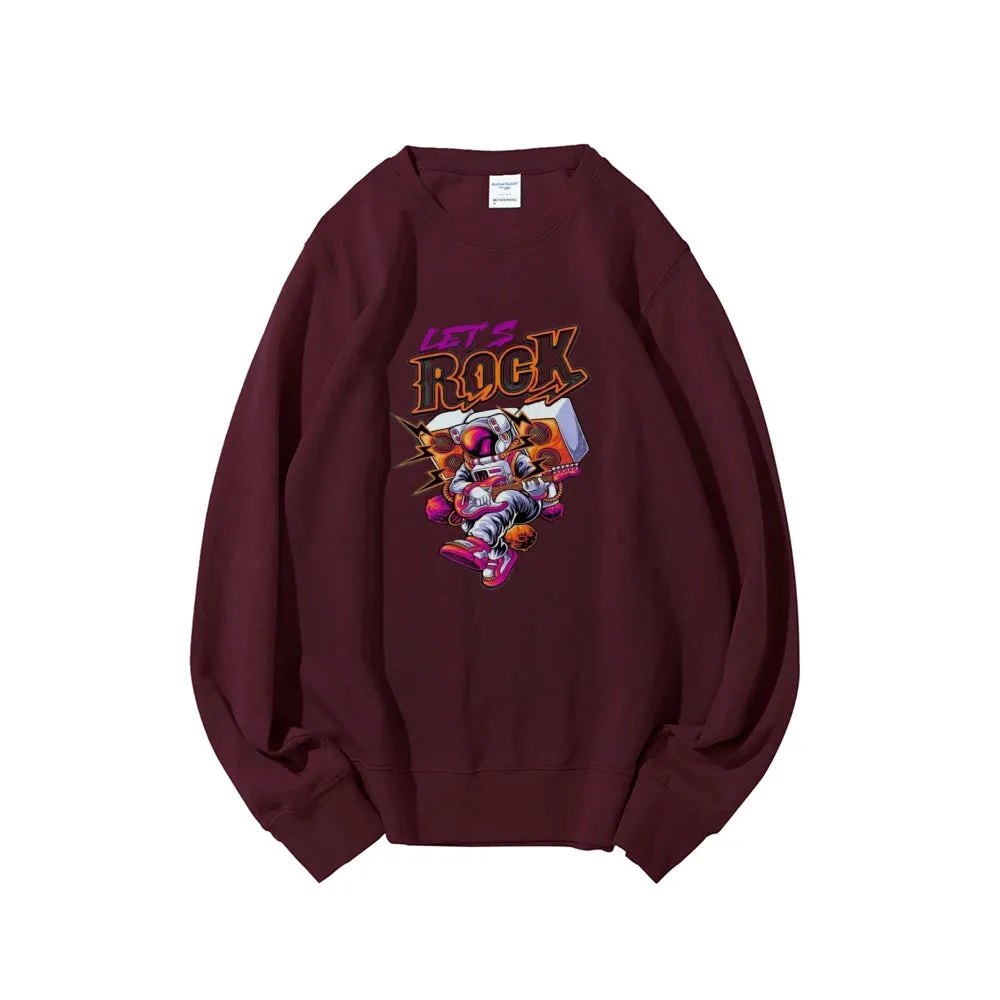 Mens Lets Rock Graphic Sweatshirts