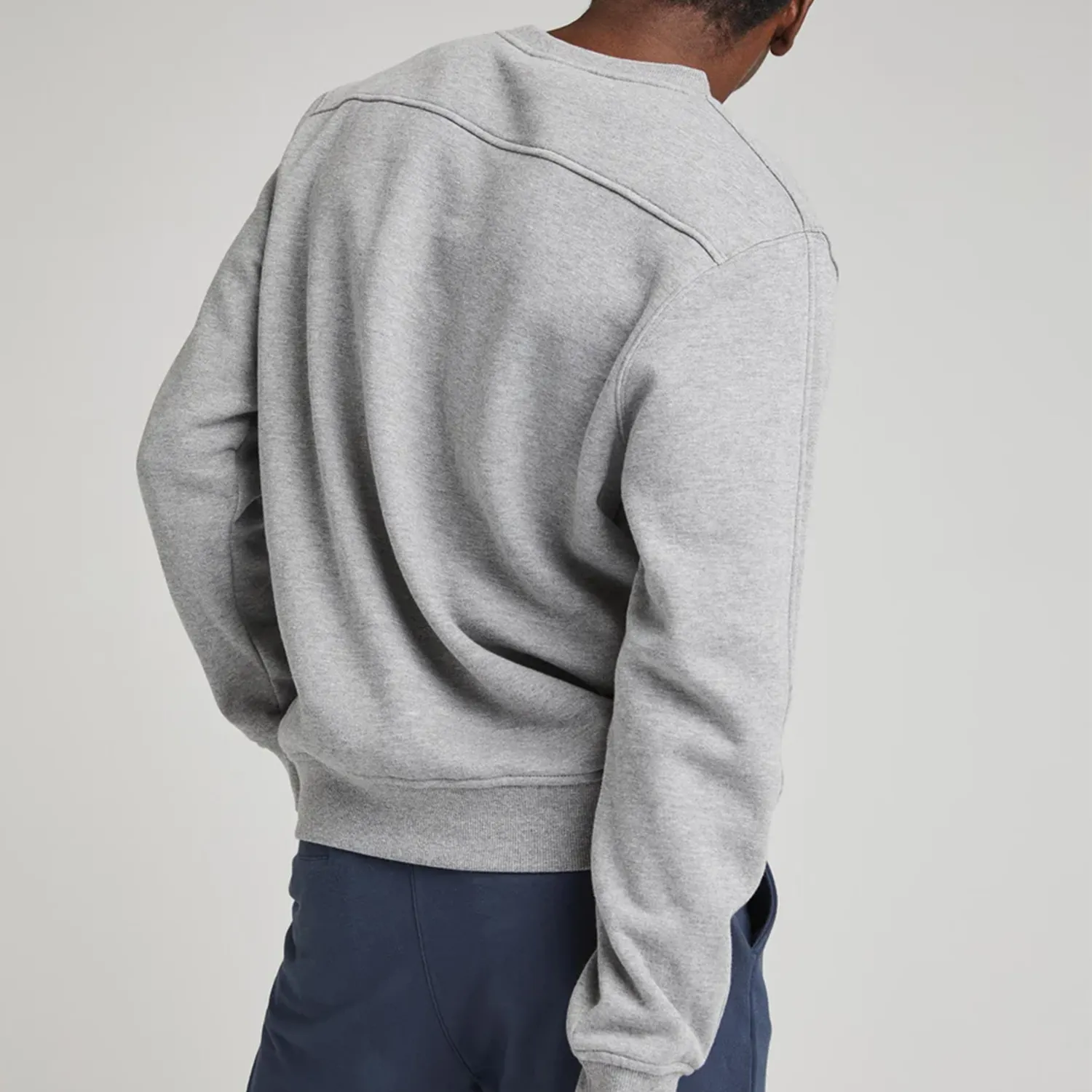 Men's Recycled Fleece Sweatshirt - Heather Grey