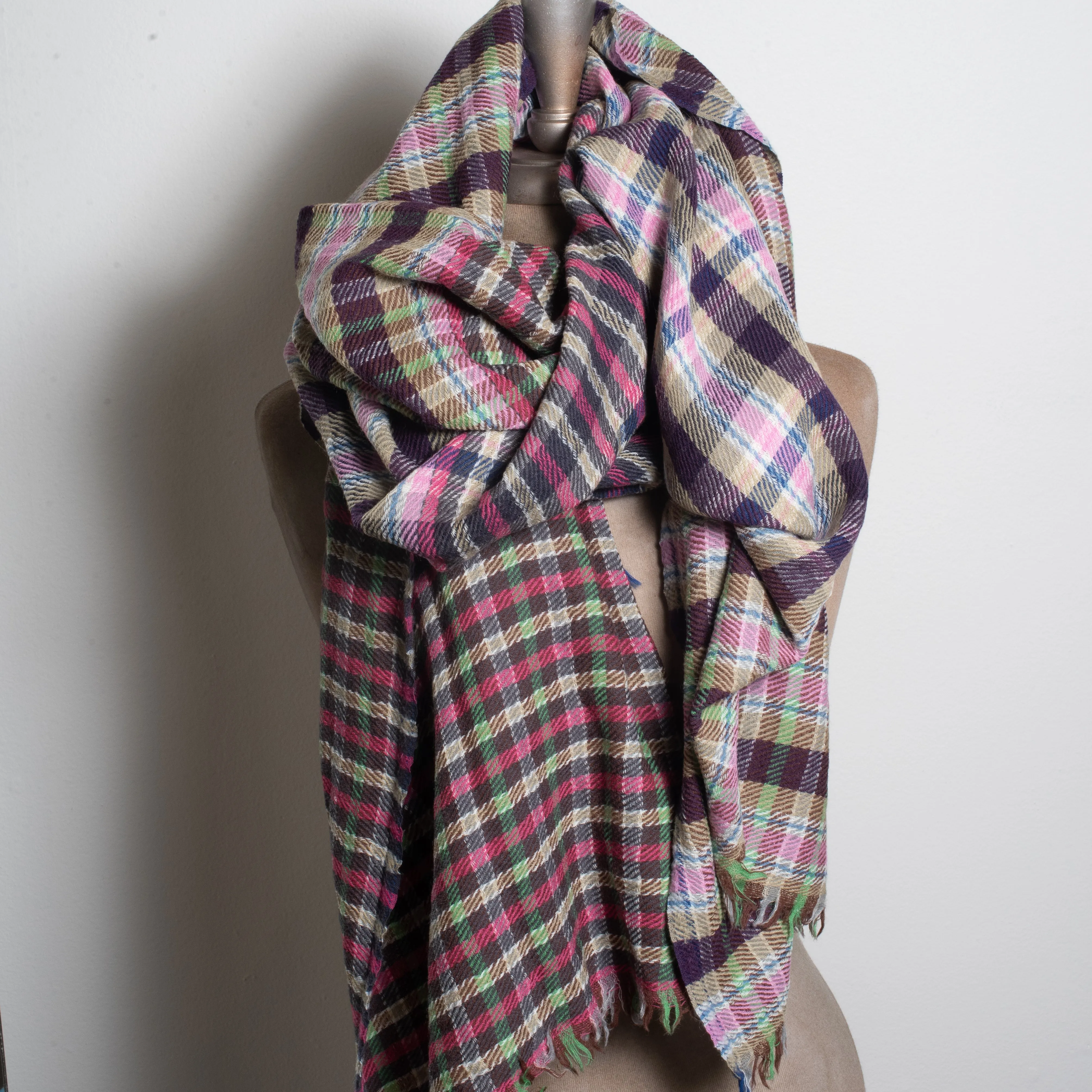 Épice "2331 Check" Stole/Scarf (multi/purple)