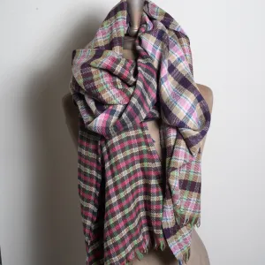 Épice "2331 Check" Stole/Scarf (multi/purple)