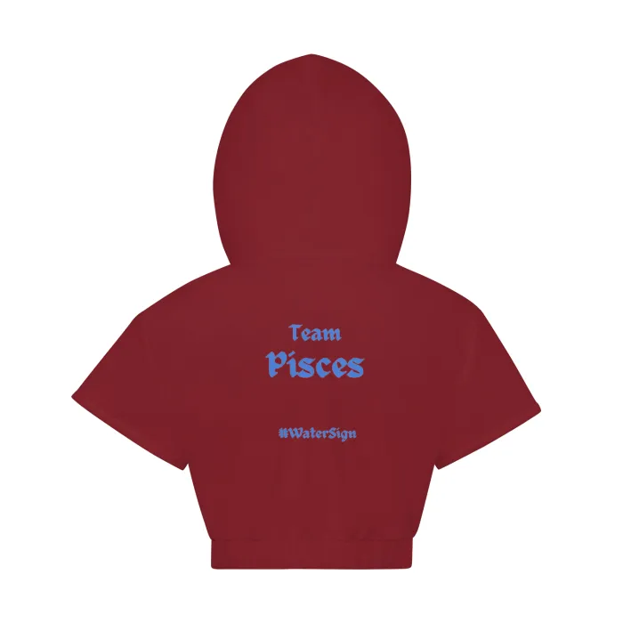 Pisces Hem Crop Hooded Top