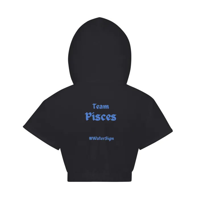 Pisces Hem Crop Hooded Top