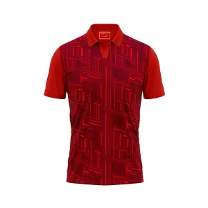 Red Polo Neck Half Sleeve T Shirt Nextprint N139