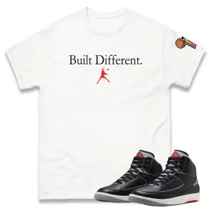 RETRO 2 BLACK CEMENT BUILT DIFFERENT SHIRT