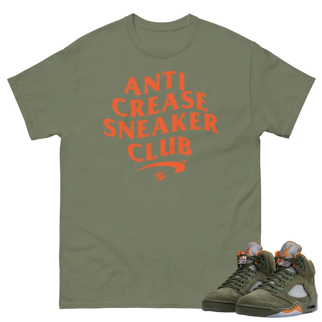 Retro 5 Olive/Solar Orange "Anti Crease" Shirt