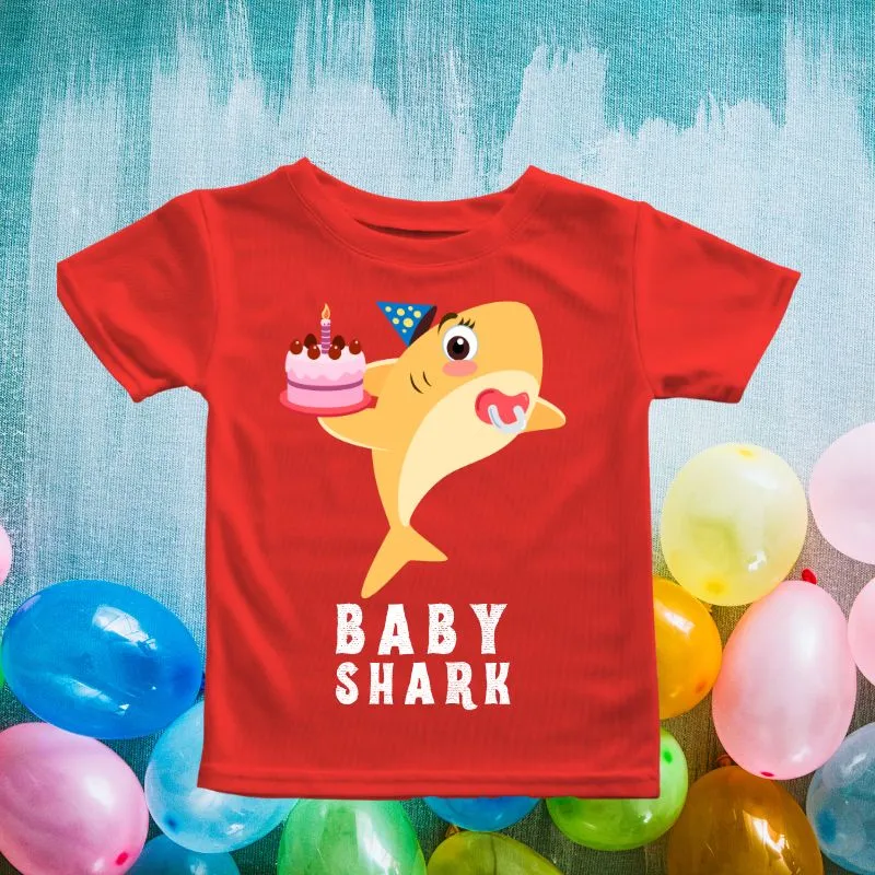 Shark Theme Birthday Tees - Baby Shark