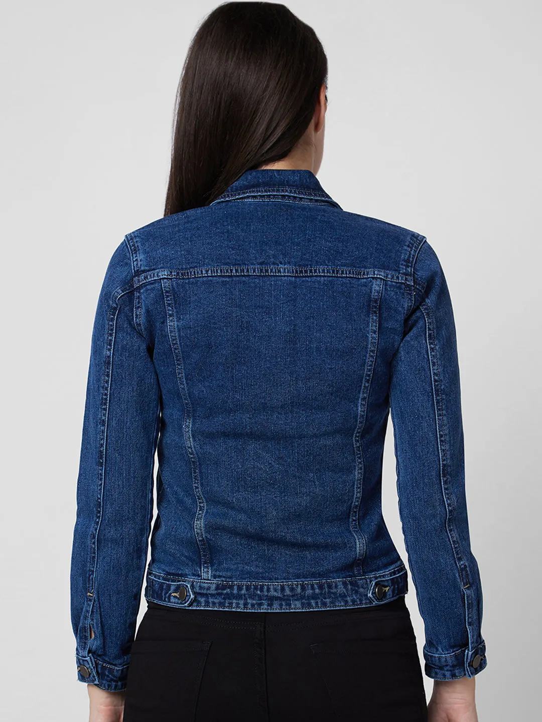 Spykar Women Washed Cotton Crop Denim Jacket