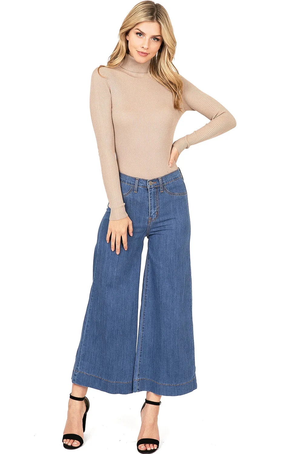 Stride Flare Denim Culottes