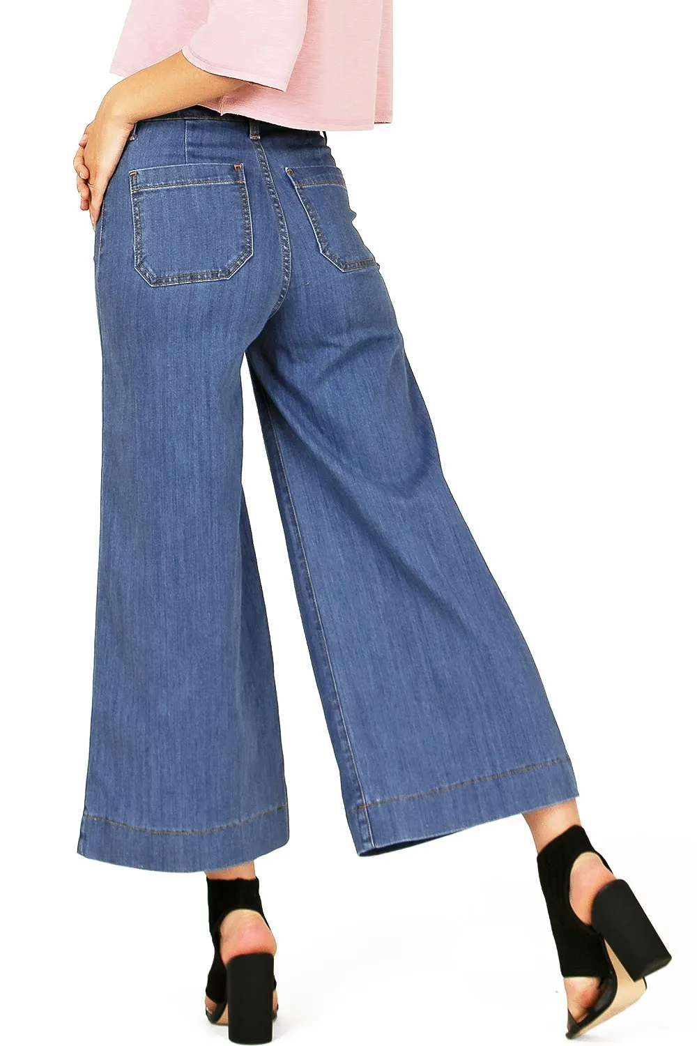 Stride Flare Denim Culottes