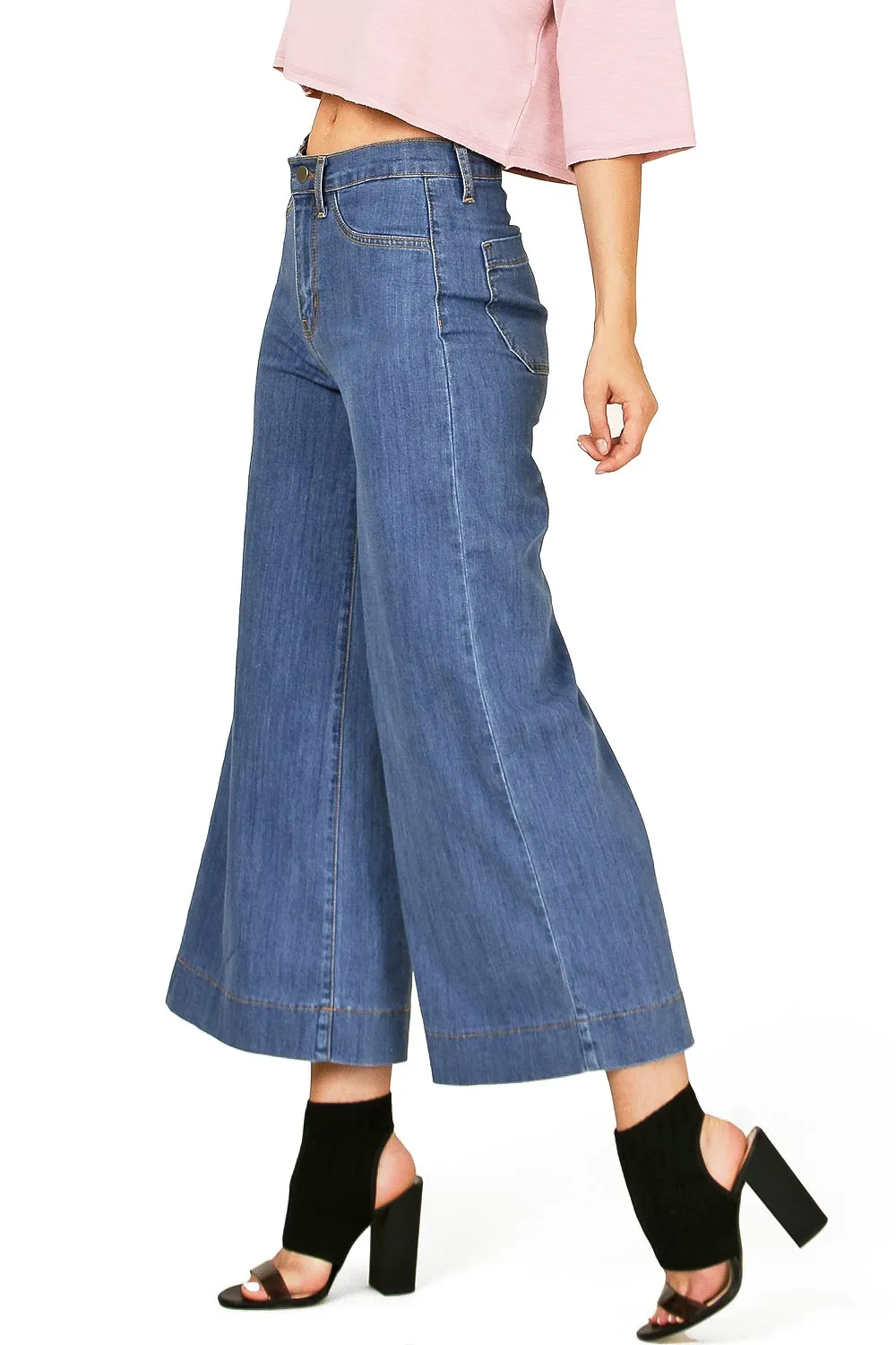 Stride Flare Denim Culottes