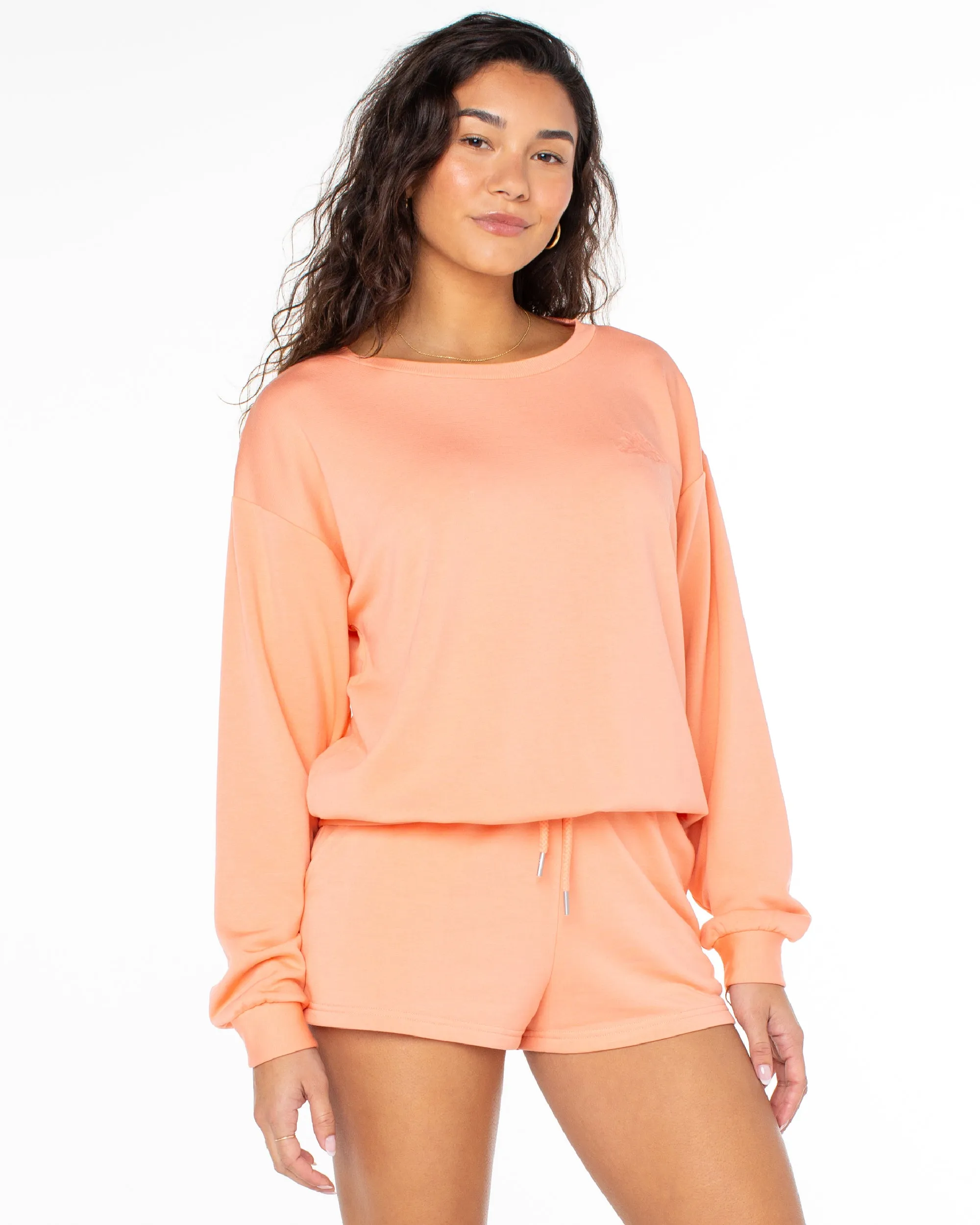 Surfing By Moonlight Pullover Sweatshirt - Desert Flower