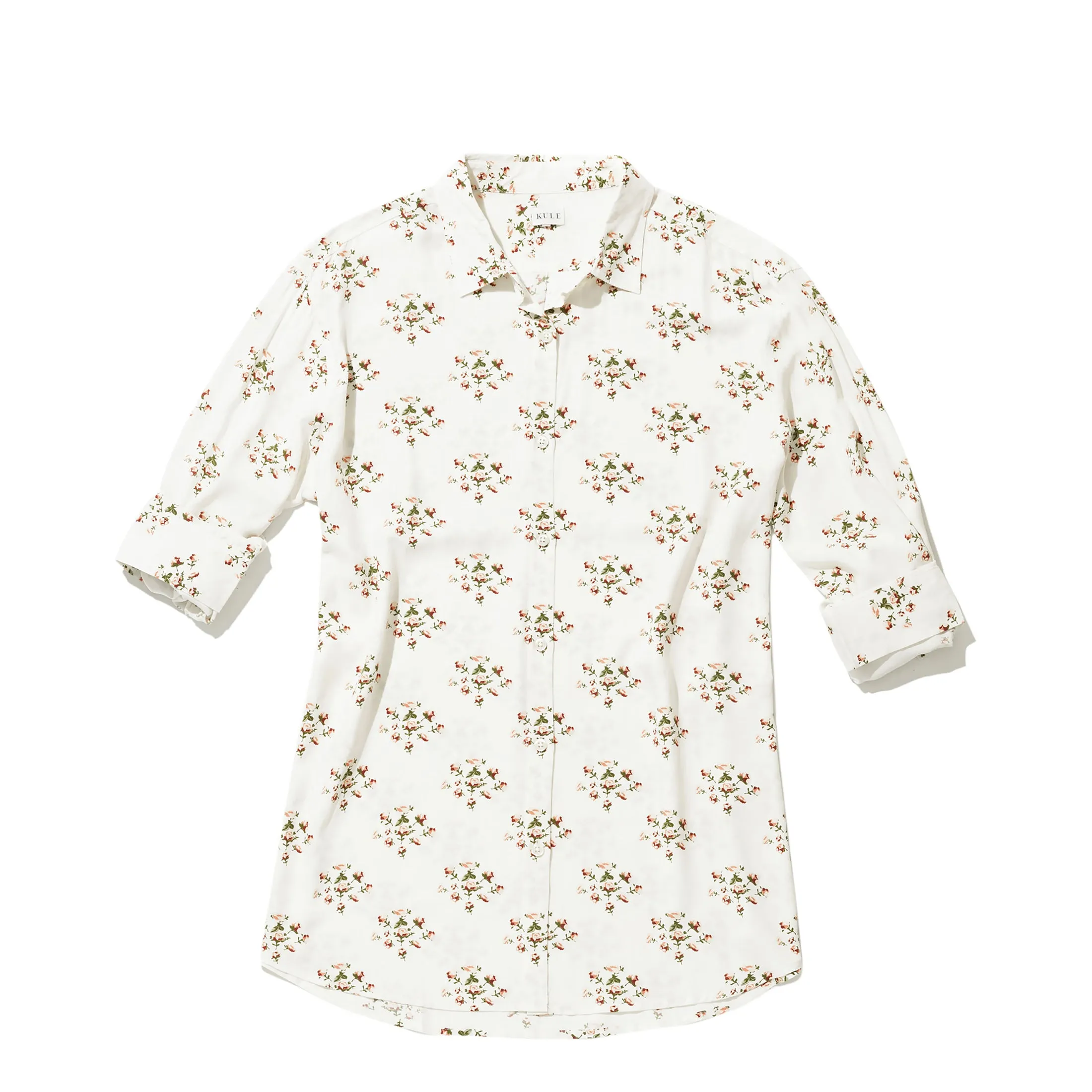 The Hutton Oversized Shirt - White/Floral