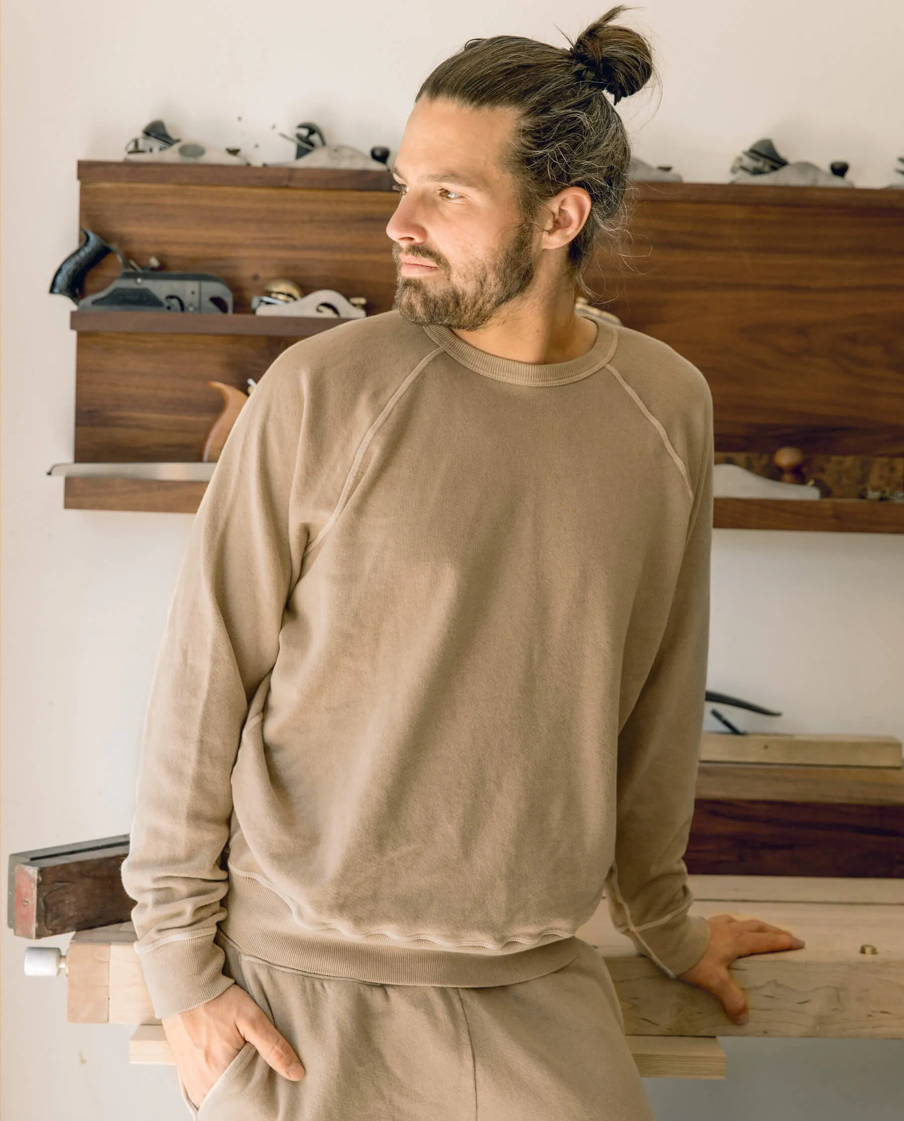 The Men's College Sweatshirt. -- Fawn