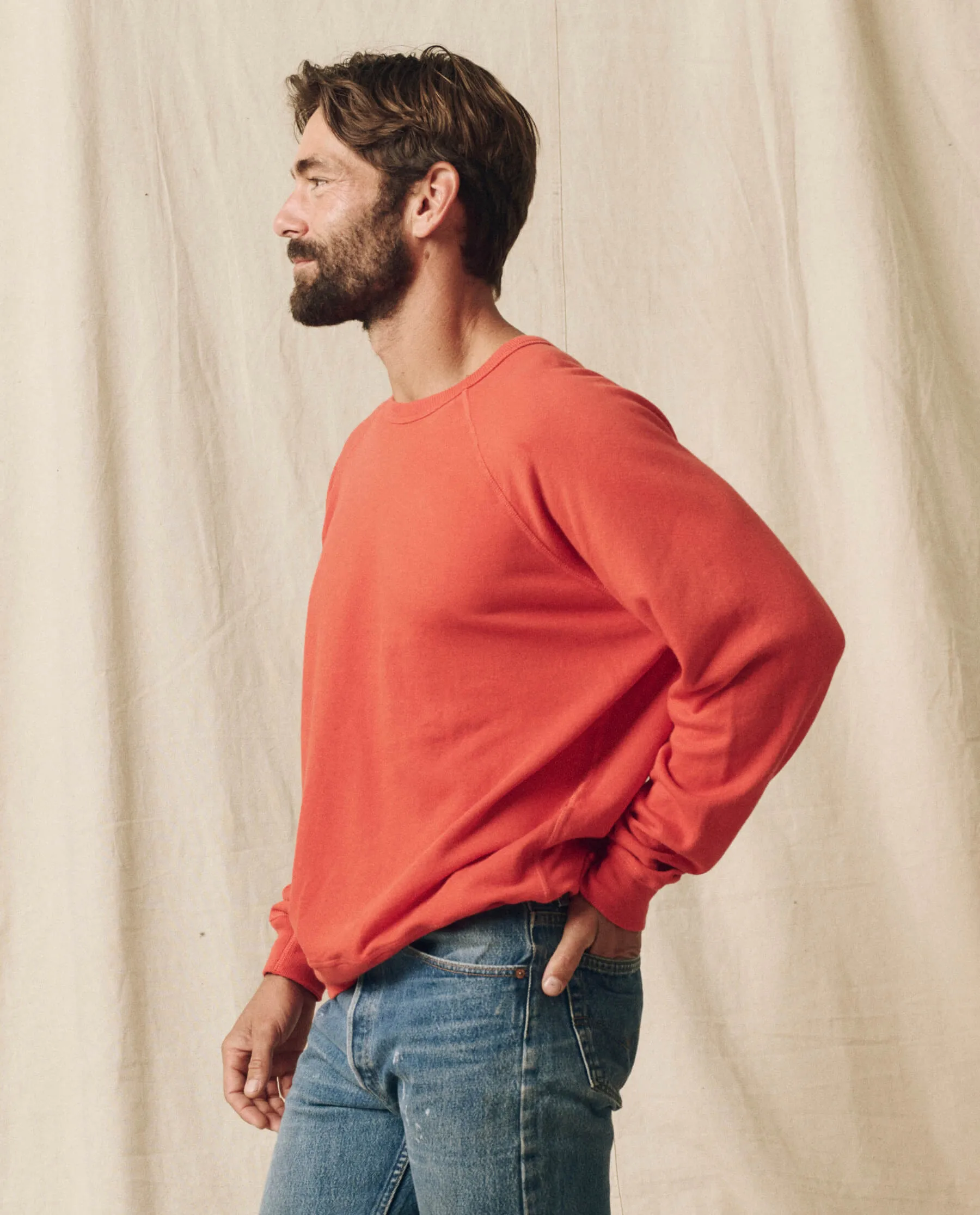 The Men's College Sweatshirt. -- Heirloom Tomato