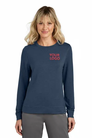 TravisMathew Ladies Custom Crew Sweatshirts, Blue Nights Heather