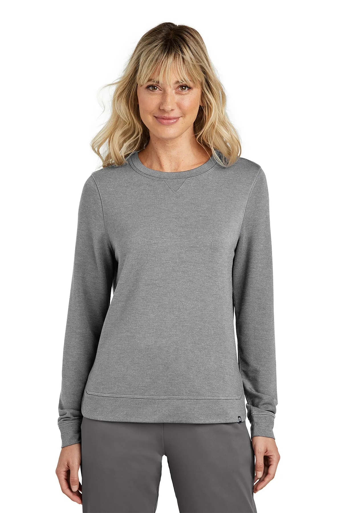 TravisMathew Ladies Custom Crew Sweatshirts, Light Grey Heather