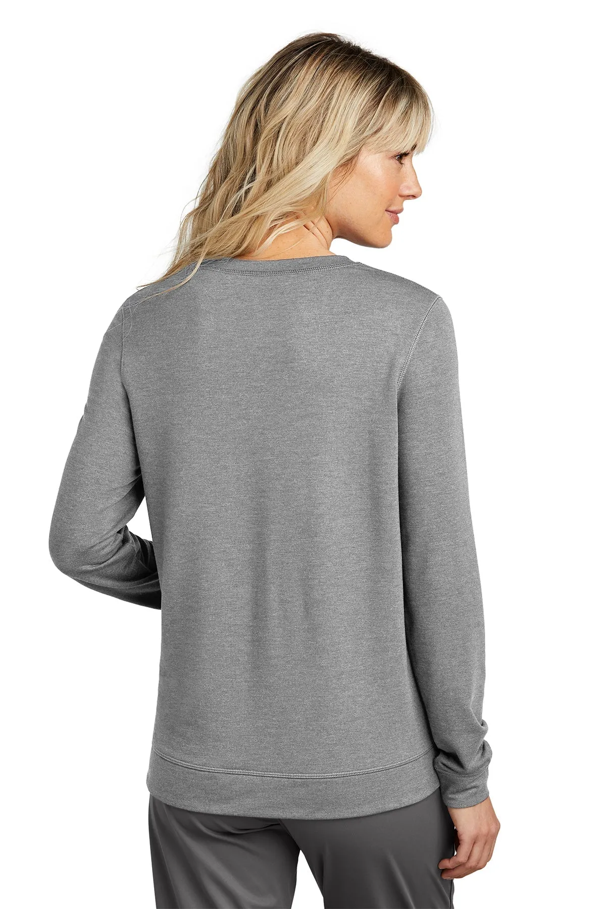 TravisMathew Ladies Custom Crew Sweatshirts, Light Grey Heather