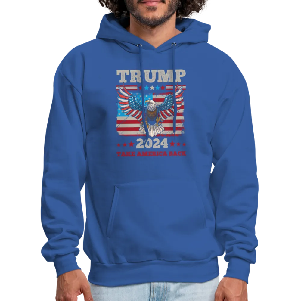 Trump 2024 Take America Back (Flag & Eagle) Hoodie