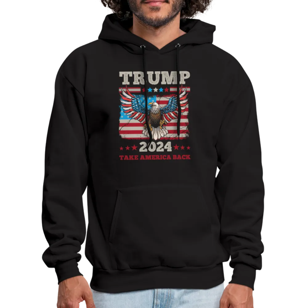 Trump 2024 Take America Back (Flag & Eagle) Hoodie