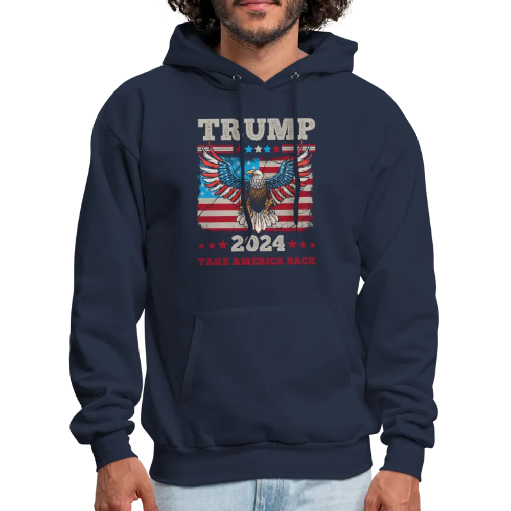 Trump 2024 Take America Back (Flag & Eagle) Hoodie