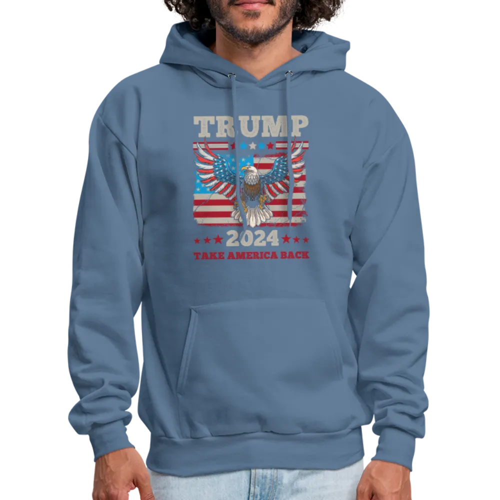 Trump 2024 Take America Back (Flag & Eagle) Hoodie