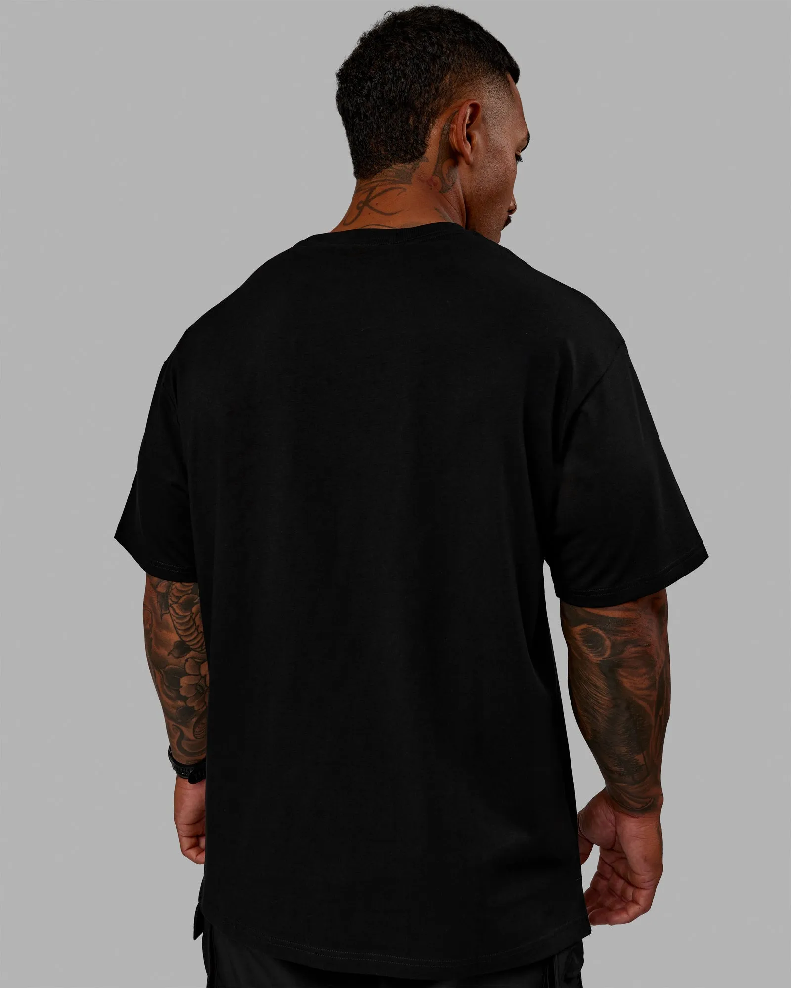 Unisex 1% Better FLXCotton Tee Oversize - Black-Scarlet