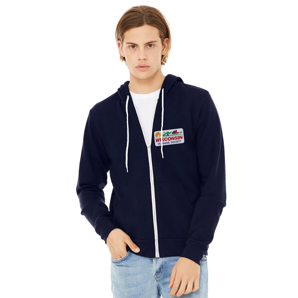 WHS License Plate Bella   Canvas Unisex Full Zip Hoodie